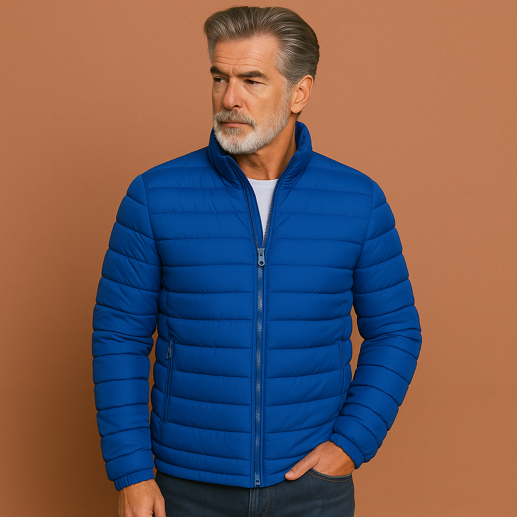 Stylish Mid-Season Jacket with Stand-Up Collar for Men | Wouter