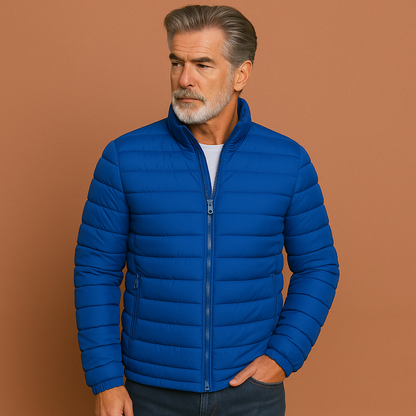 Stylish Mid-Season Jacket with Stand-Up Collar for Men | Wouter
