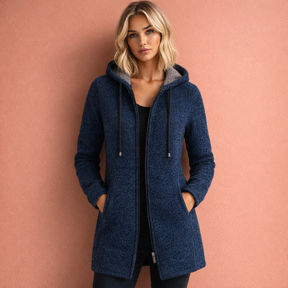 Warm casual vest met capuchon voor dames | Ineke