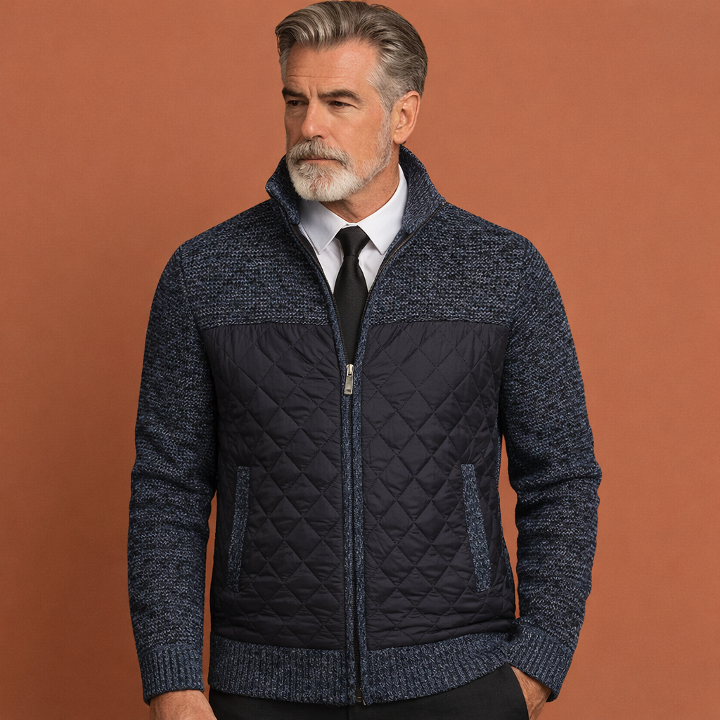 Warm Stylish Jacket for Men with Modern Pattern | Axel