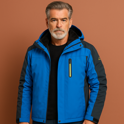 Warm waterproof outdoor jacket with hood for men | Gregory