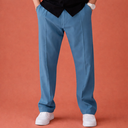 Wide men's trousers with adjustable waist and straight legs for men | Dirk