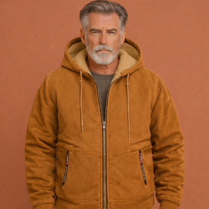 Hooded jacket with zipper for men | Douwe