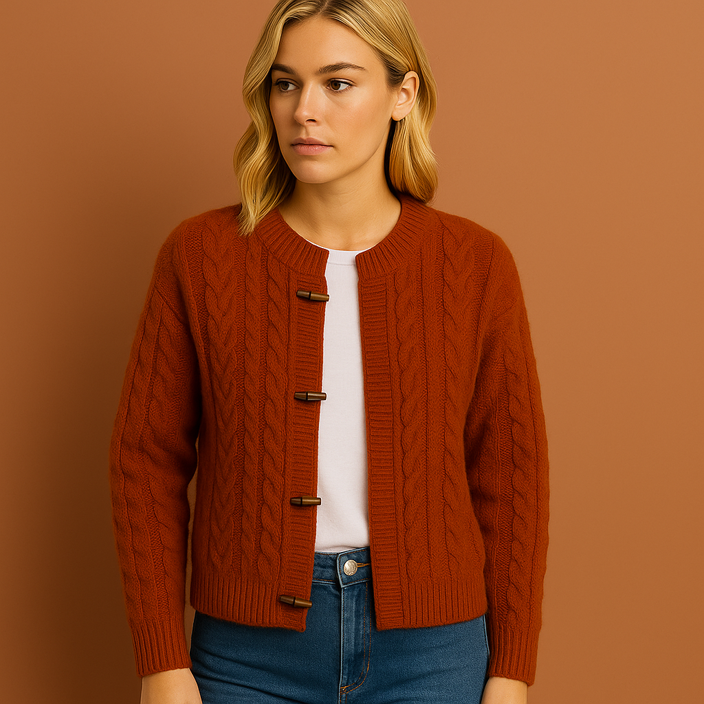 Retro knitted cardigan with elegant appearance for women | Bella