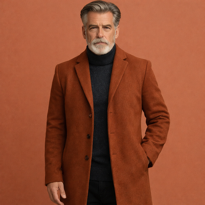 Elegant mid-length coat with a classic look for men | Gregoor