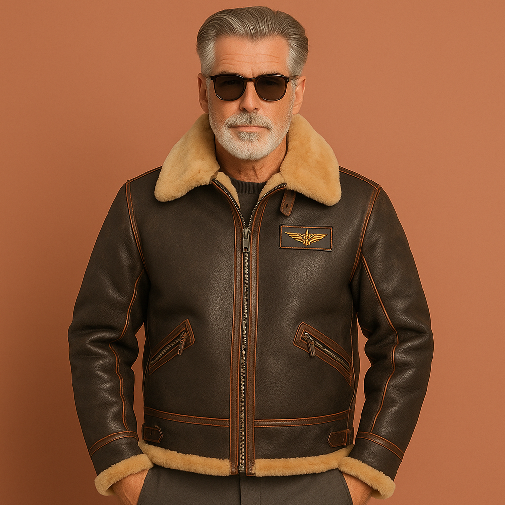 Classic aviator jacket for men with warm lining | Levi