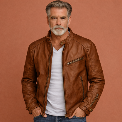 Men's Jacket with Stand-Up Collar and Zipper | Christoffel