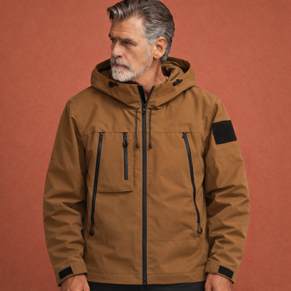 Jacket with Hood and Multiple Pockets for Men | Gregoor