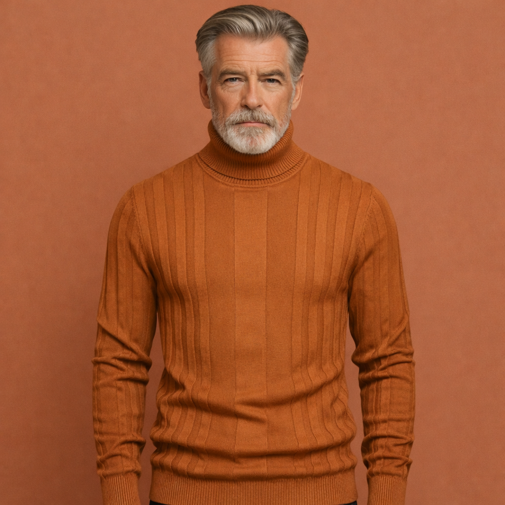 Warm turtleneck sweater with a comfortable fit for men | Davion