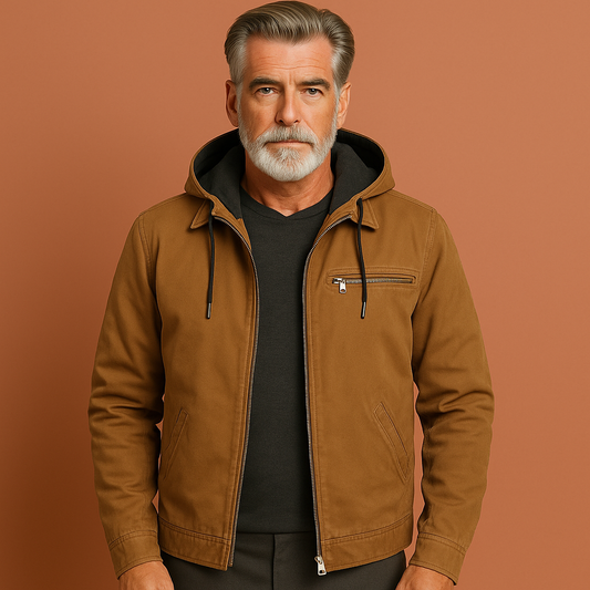 Warm winter jacket with fleece lining for men | Ewoud