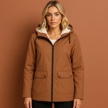 Fleece-lined waterproof jacket for women | Mira