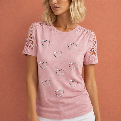 Casual summer T-shirt with stylish print for women | Sanne