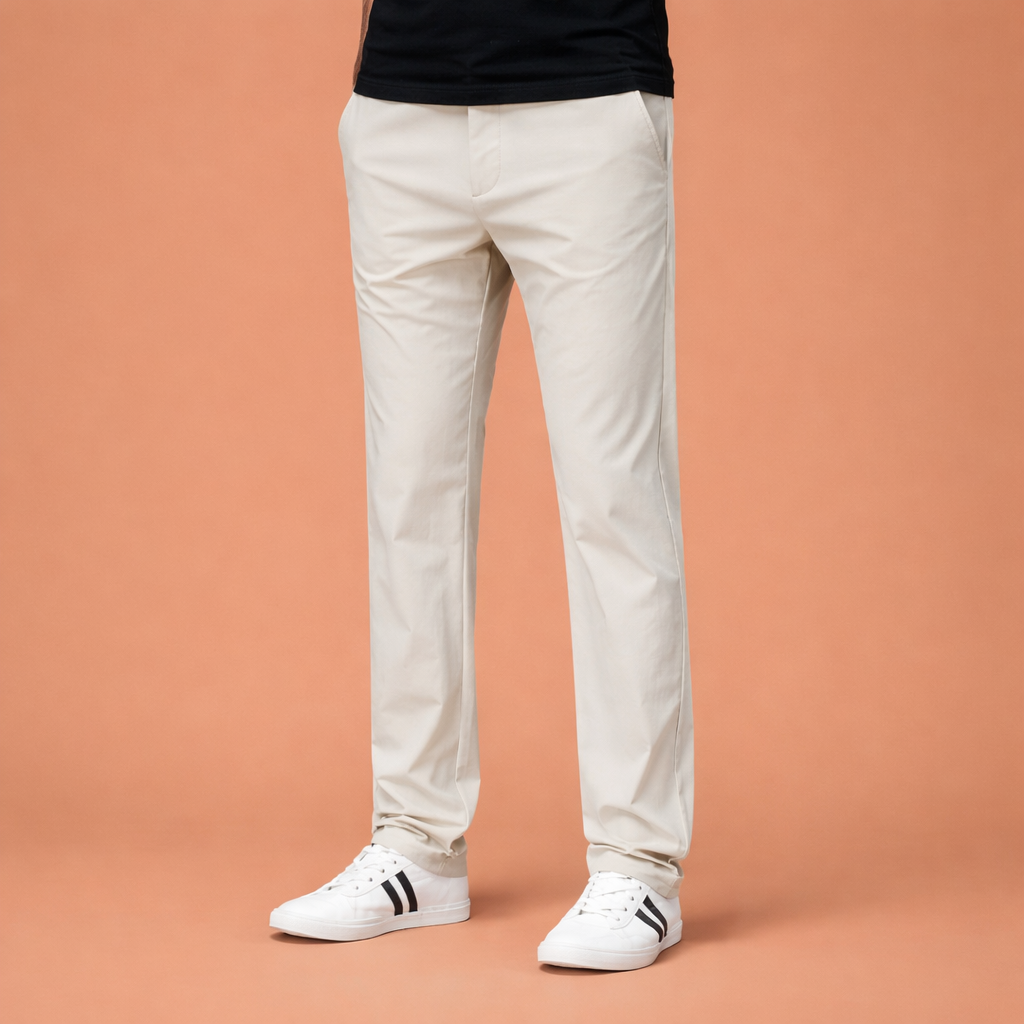 Slim fit men's trousers with zipper and classic pockets for men | Mika