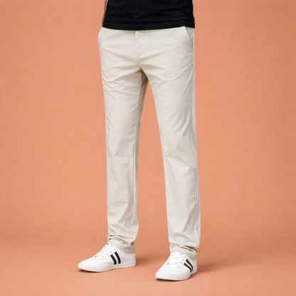 Slim fit men's trousers with zipper and classic pockets for men | Mika