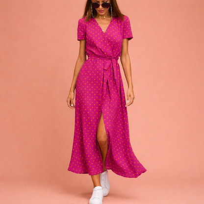 Summer maxi dress with floral print for women | Lieke-Marie