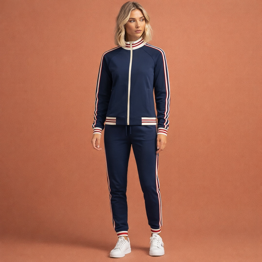 Striped sporty tracksuit for women | Bianca