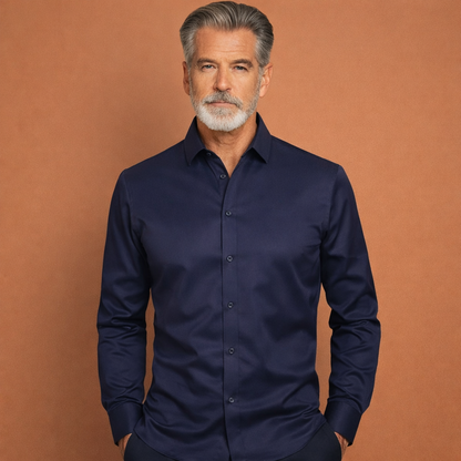Slim-fit men's shirt with long sleeves for business and casual outfits | Reinout