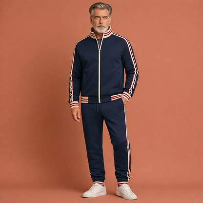 Stylish sporty tracksuit with stripes for men | Dolf