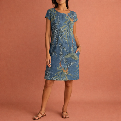 Elegant midi dress with a comfortable fit for women | Frederika