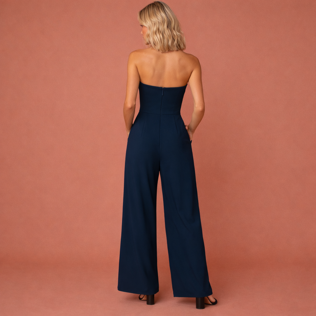 Elegant strapless jumpsuit for women | Elly