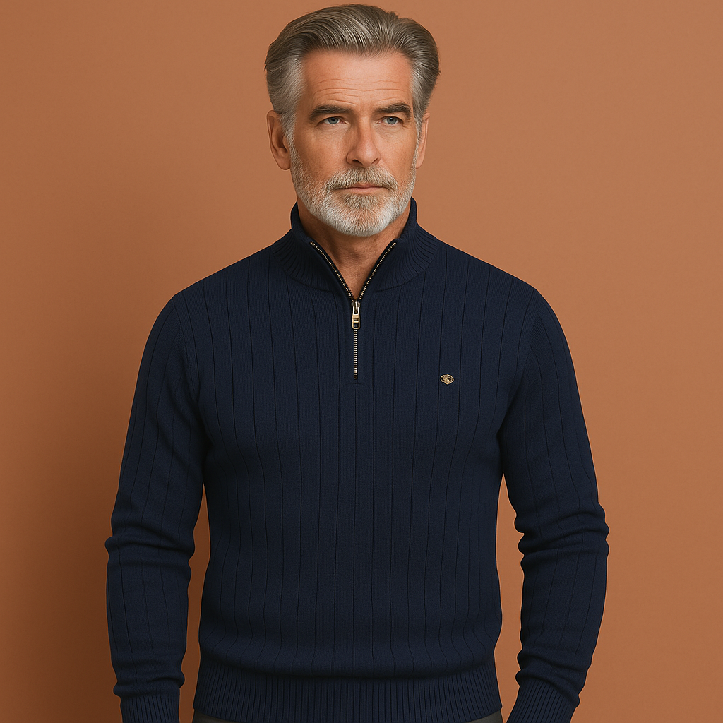 Knitted Zip-Up Sweater for Men | Maarten