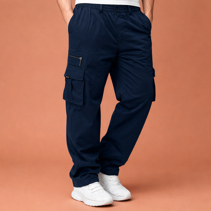 Men's cargo pants with elastic waist and multiple pockets | Gerard