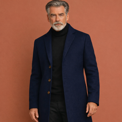 Long stylish coat for men with a classic look | Miel