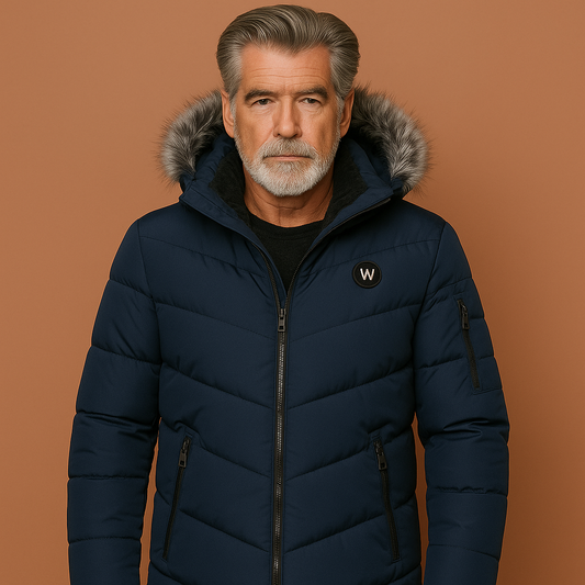 Long stylish winter coat with hood for men | Bram