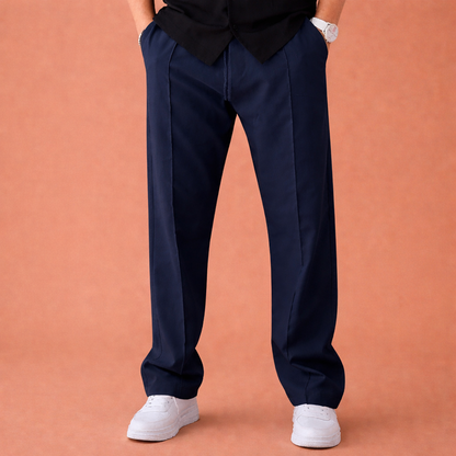 Wide men's trousers with adjustable waist and straight legs for men | Dirk