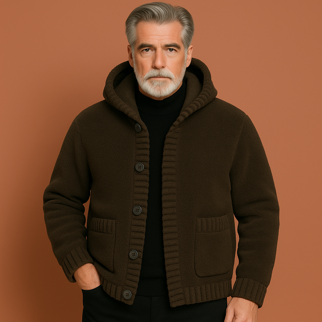 Knitted hoodie jacket for men | Maarten