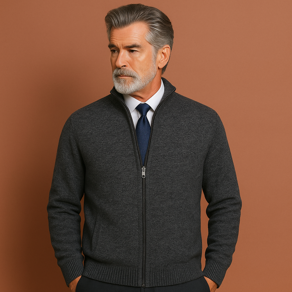 Zippered Vest with Collar for Men | Arias