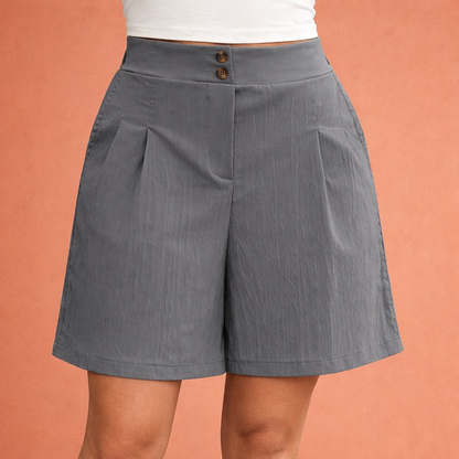 High-waisted pleated shorts for women | Selina