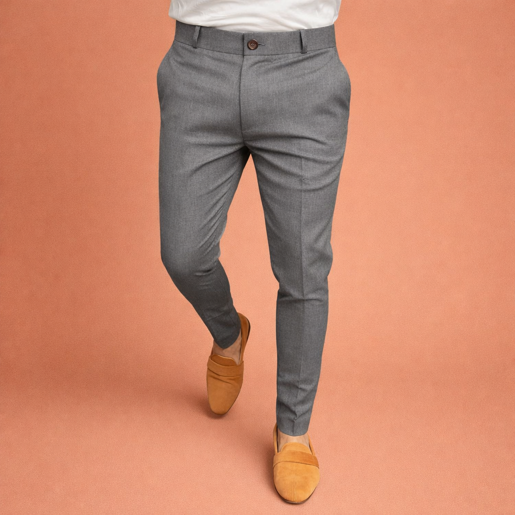 Modern men's trousers with elastic waistband and straight fit for men | Senne