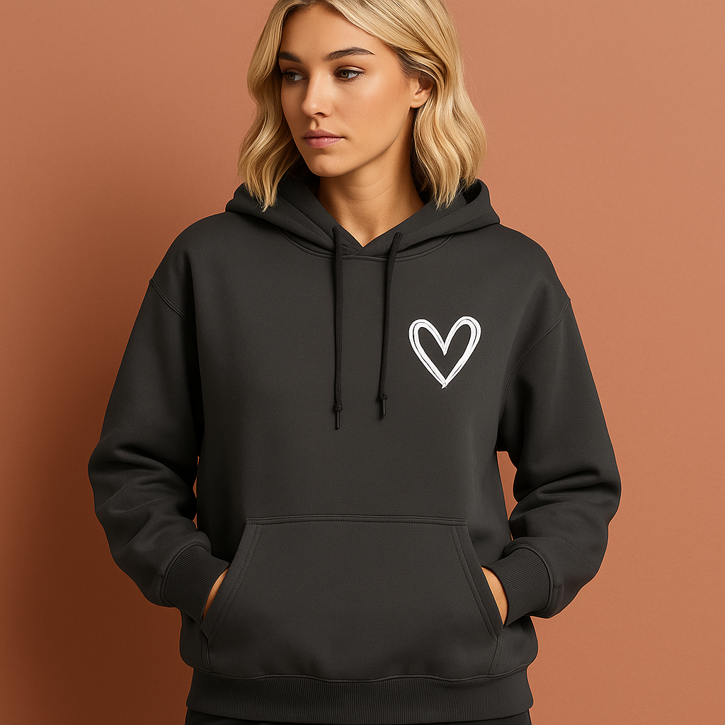 Hoodie with Heart Print for Women | Jana