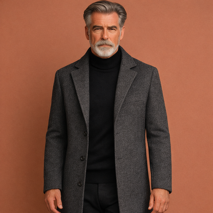 Long stylish coat for men with a classic look | Miel