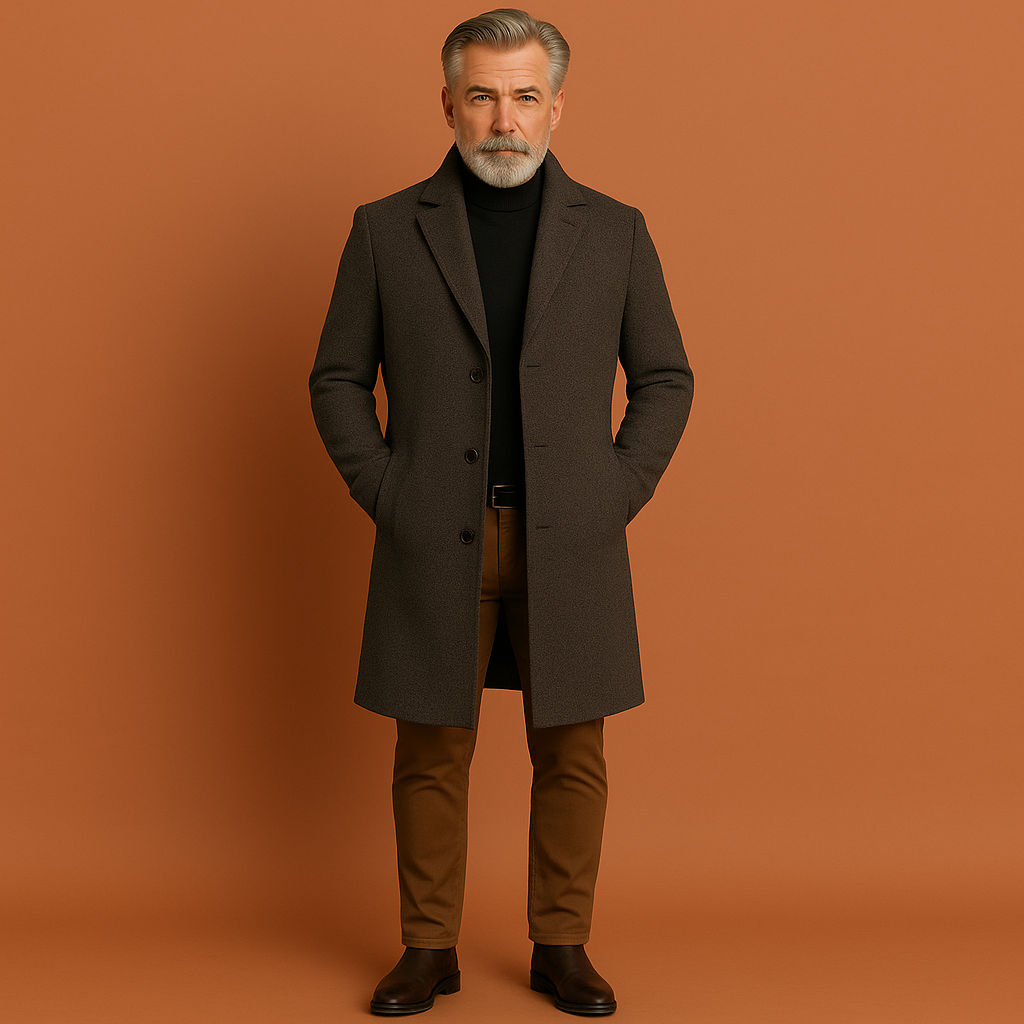 Warm long winter coat for men | Franz