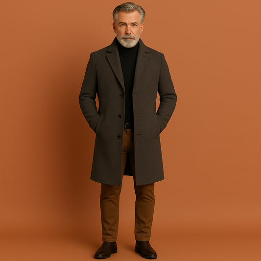Warm long winter coat for men | Franz