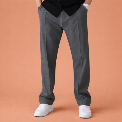 Wide men's trousers with adjustable waist and straight legs for men | Dirk