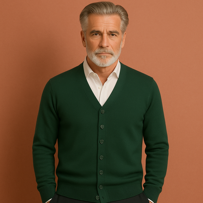 Knitted cardigan with button closure for men | Milan