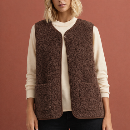 Warm sleeveless gilet for women | Loes