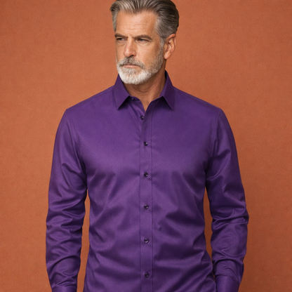 Slim-fit men's shirt with long sleeves for business and casual outfits | Reinout