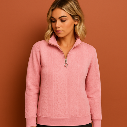 Stylish half-zip sweatshirt for women | Josea