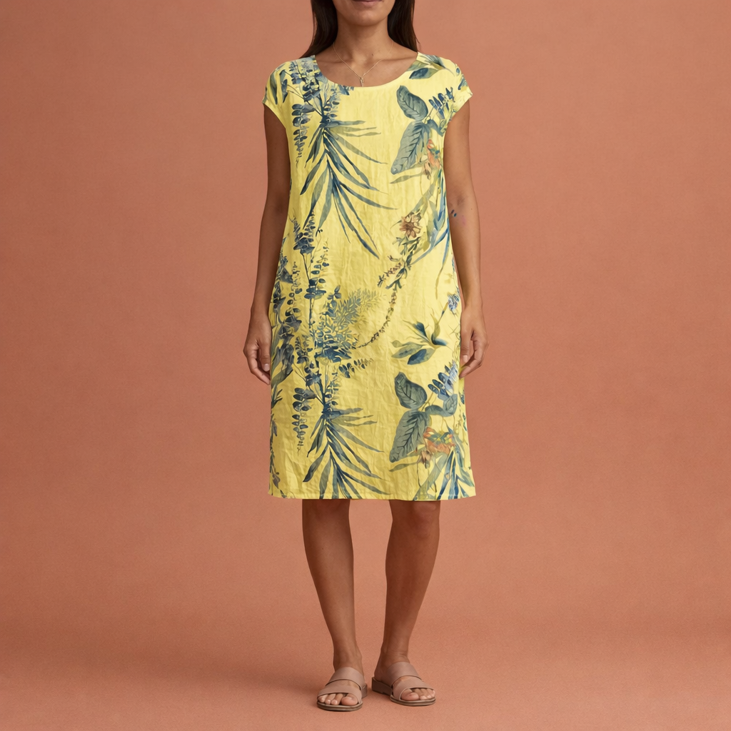 Elegant midi dress with a comfortable fit for women | Frederika