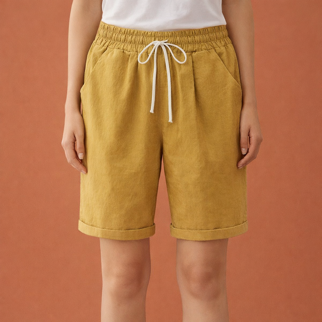 Comfortable women's summer shorts with elastic waistband | Ylina