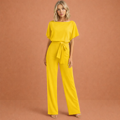 Elegant two-piece set with belt for women | Femke