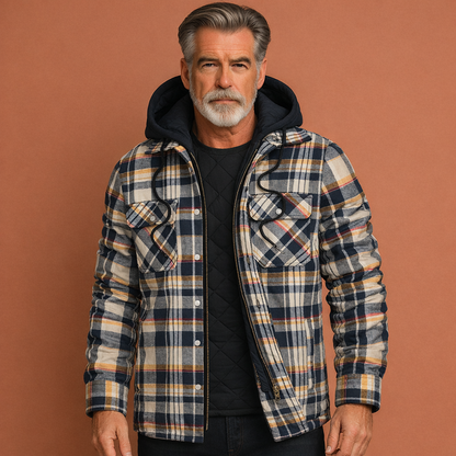 Checked men's jacket with hood | Bertus