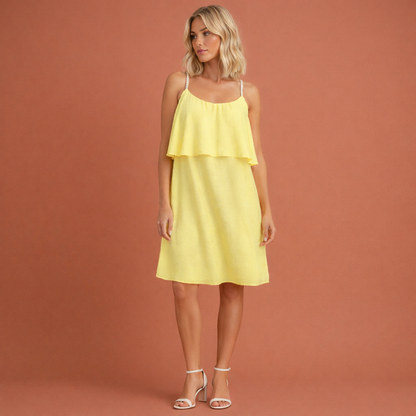 Light summer mini dress with a comfortable fit for women | Lana