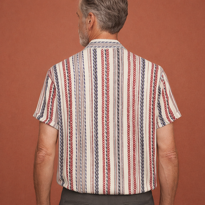 Striped Short-Sleeve Summer Shirt for Men | Niels