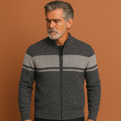 Stylish knitted zip-up cardigan for men | Nate