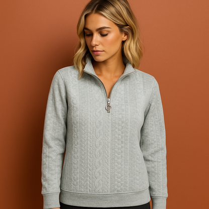 Stylish half-zip sweatshirt for women | Josea